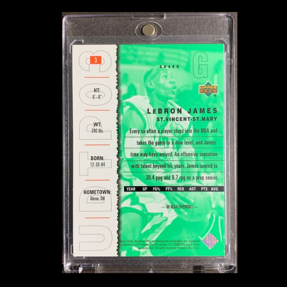 LEBRON JAMES ROOKIE CARD (RC) - Picture 2 of 8